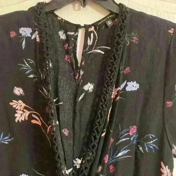 Floral Black Women's Skirt - Picture 2 of 4